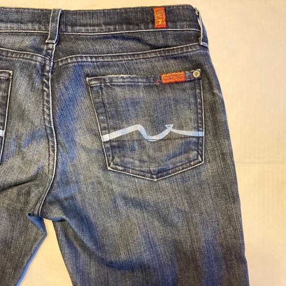 NWOT 7 for all Mankind Flare Jeans with Blue stripe size 29 - Picture 2 of 10